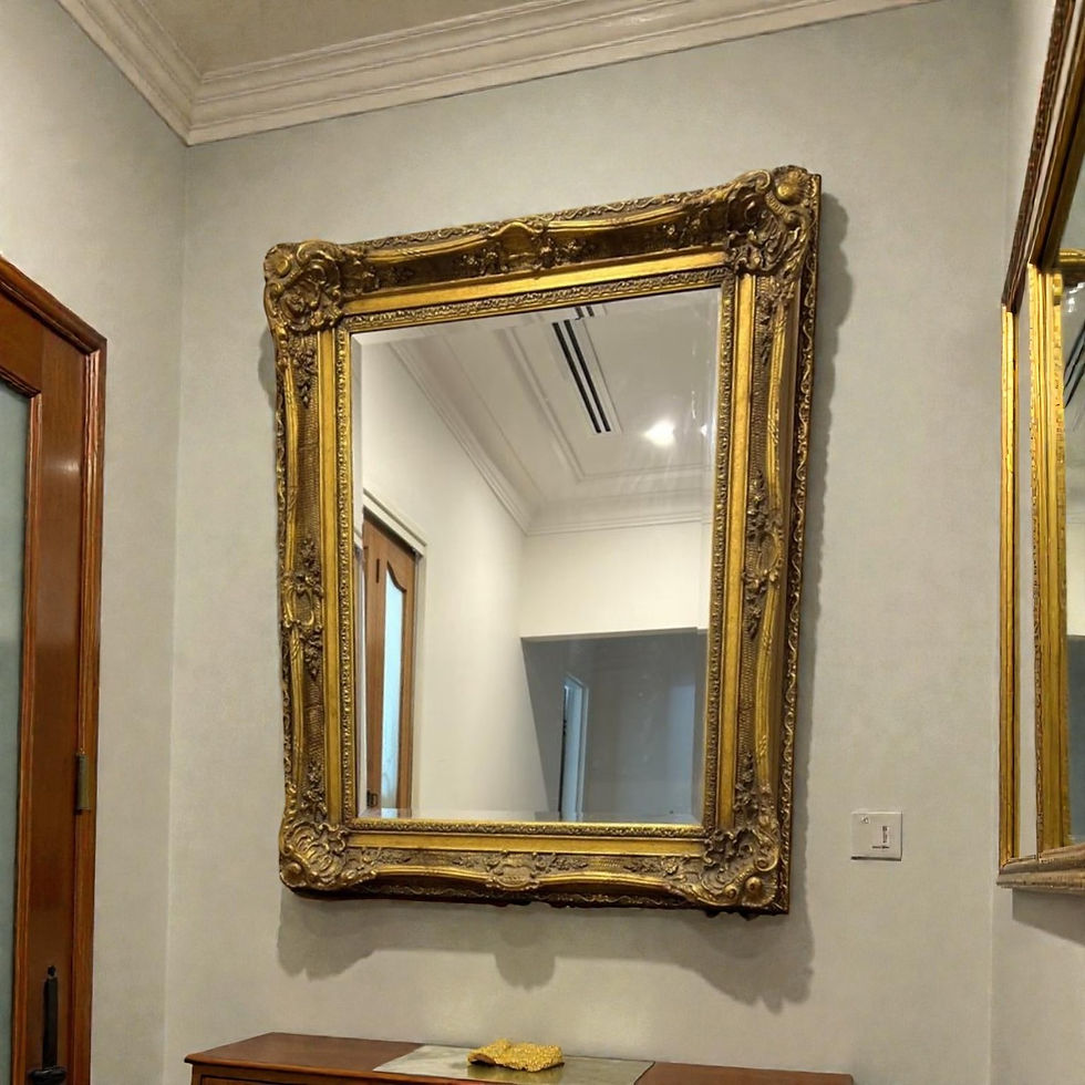 Vintage Style Baroque Mirror With Heavily Ornate Gold Colored Frame AU$350 · In stock