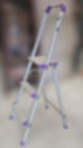Folding Aluminum Step Ladder with Purple Accents (139×37) AU$150