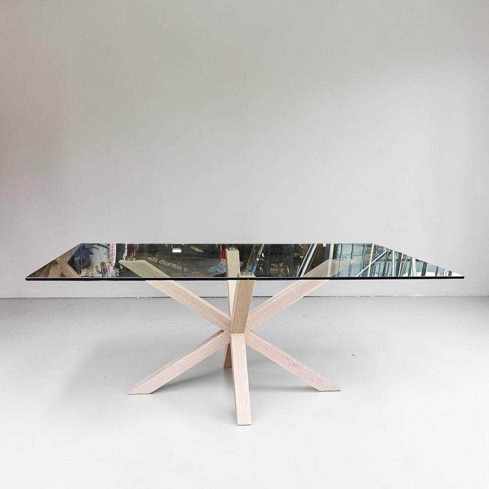 Geometric Spider BASE Glass Dining Table AU$299