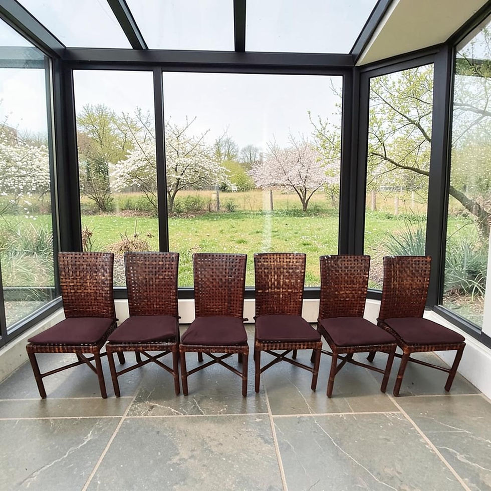 Tropical Boho-Style Dining Chairs Crafted From Woven Rattan $699 Each x8 available AU$699