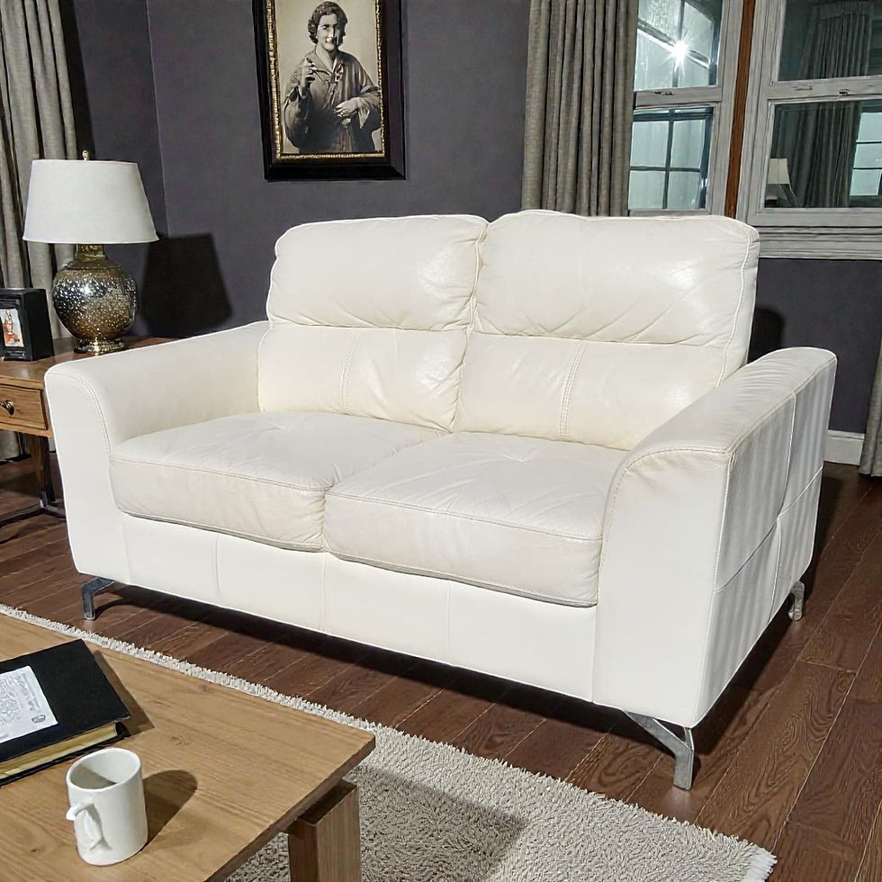 White Leather Two Seater Lounge AU$99 · In stock