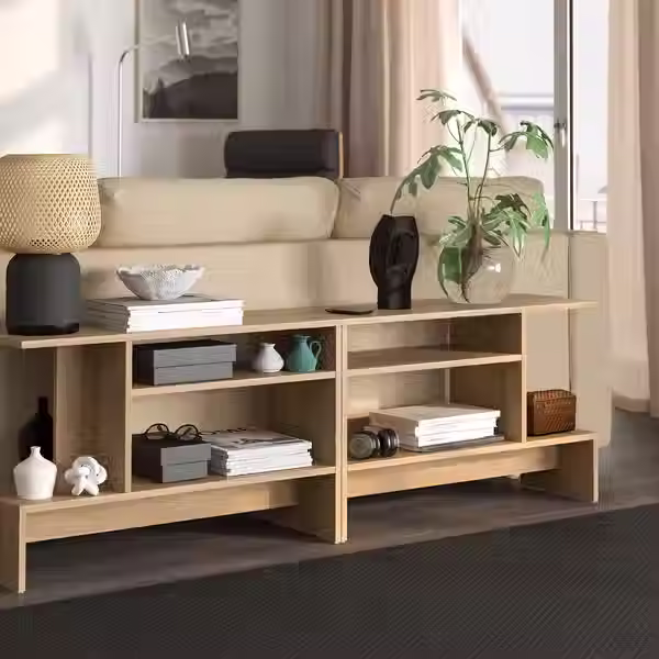 IKEA HOLMERUD Side table, oak effect, 80x31 cm AU$25
