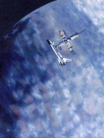 Spacelab / Mir Painting