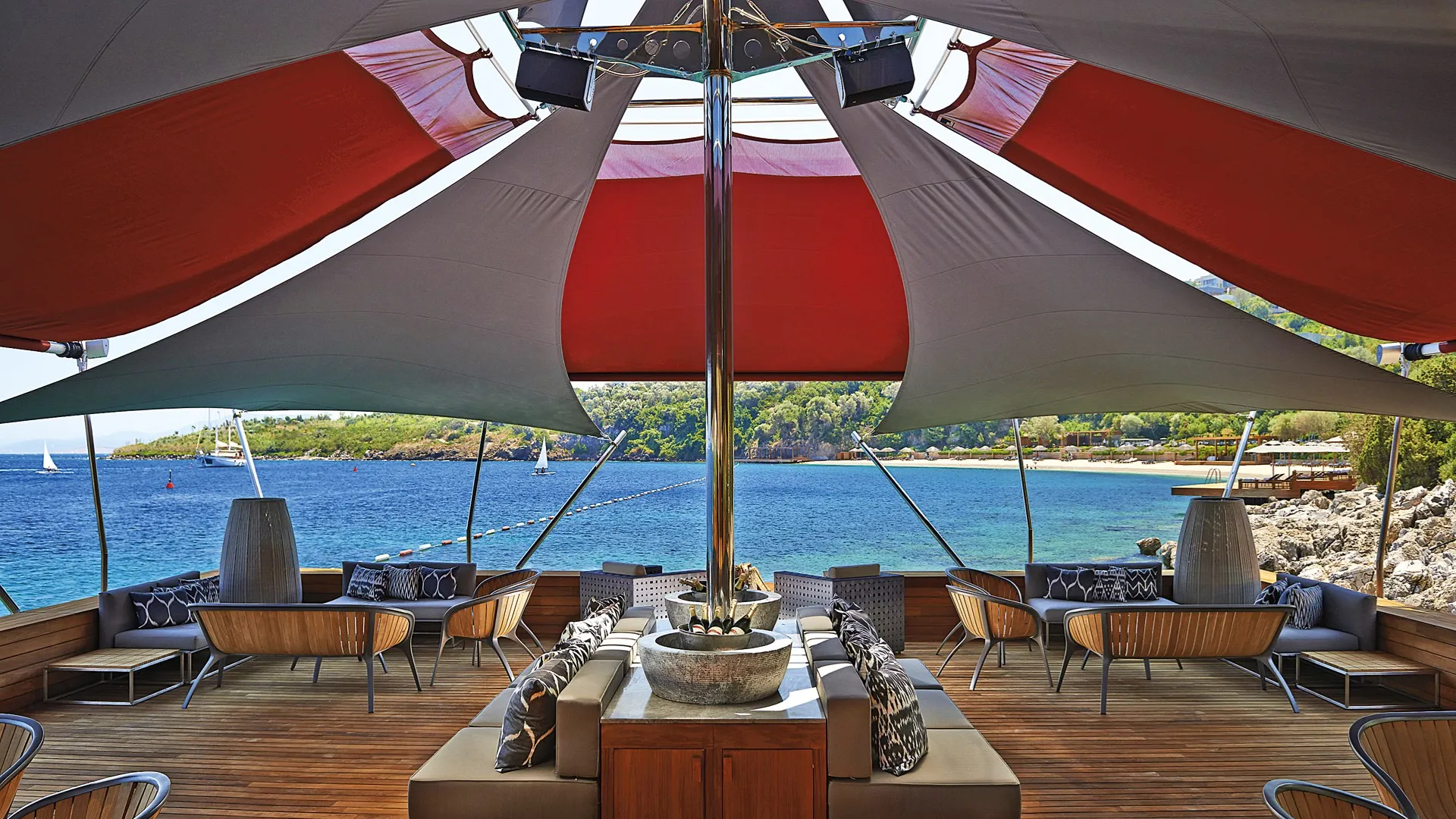 Bar over the sea at Mandarin Oriental Bodrum