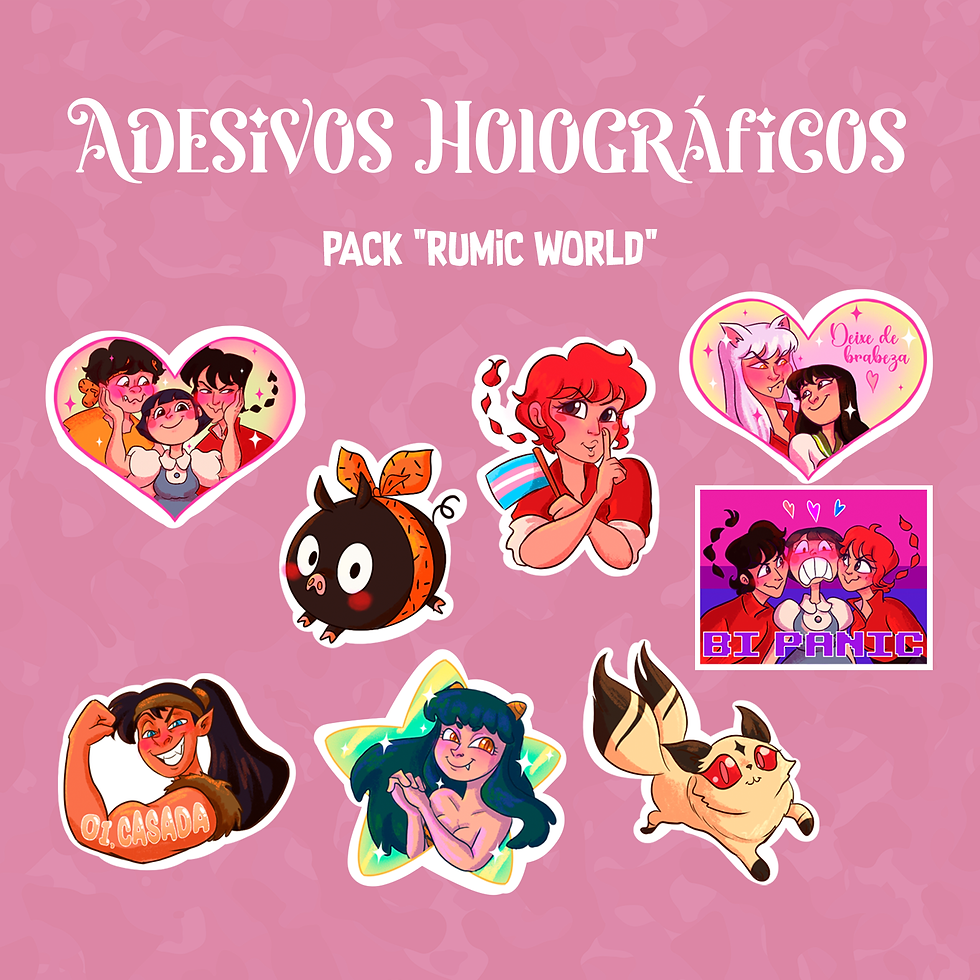 Pack Stickers Holográficos - Rumic World