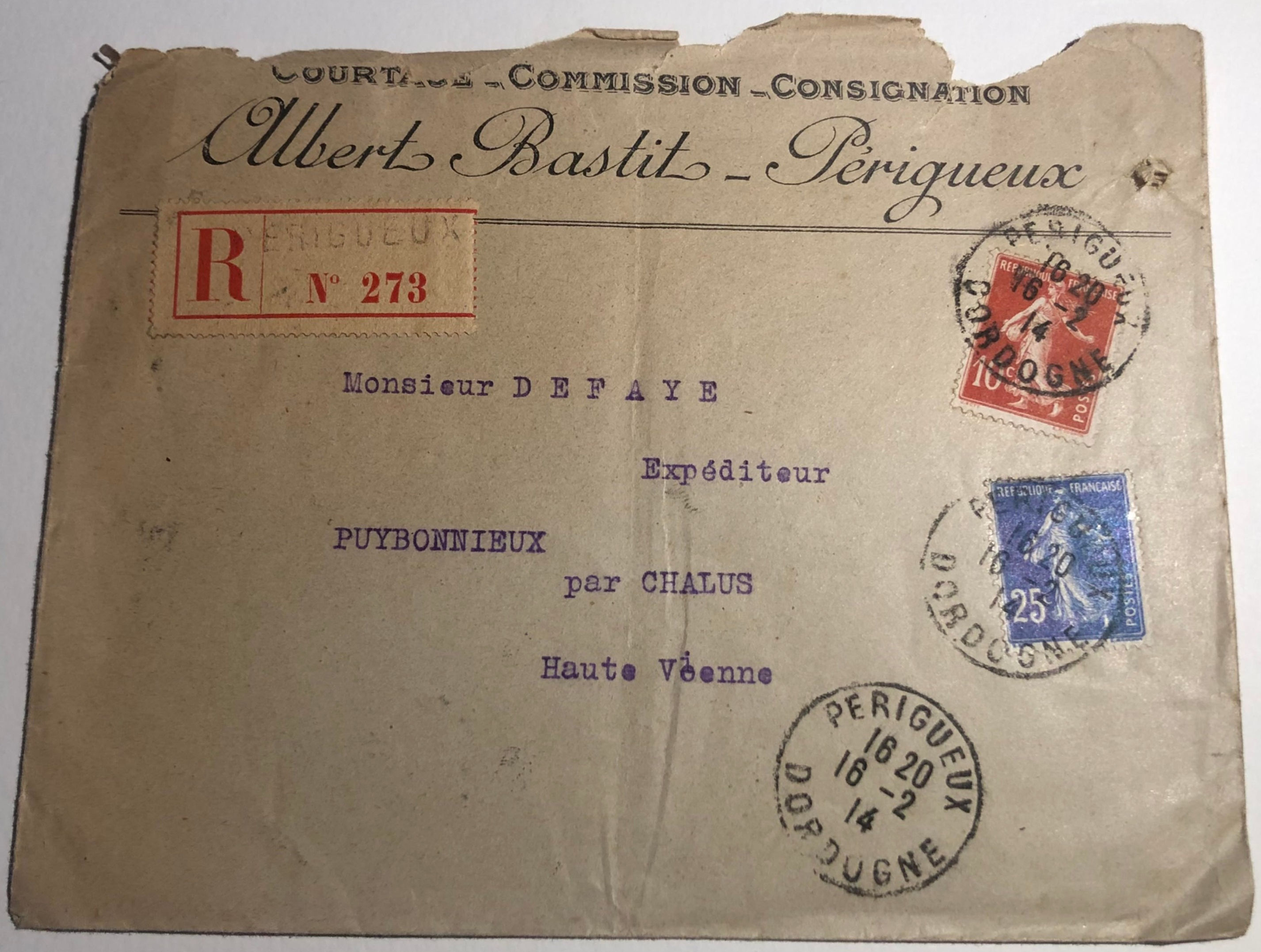 Lettre affranchie à 35c sur Semeuses n°138/140 pour M. DEFAYE