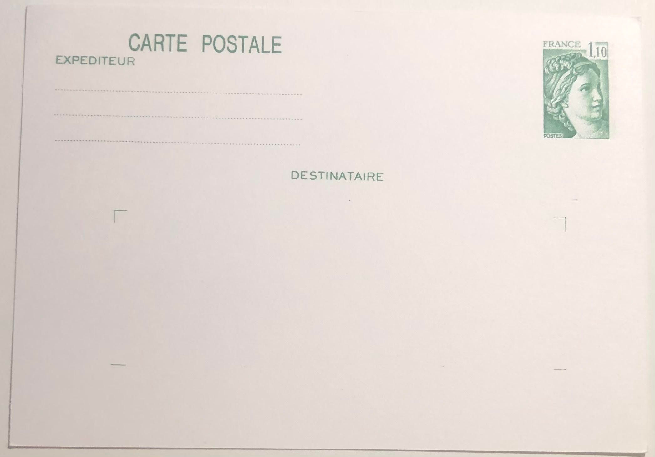 Carte postale avec entier postal n°2058-CP1