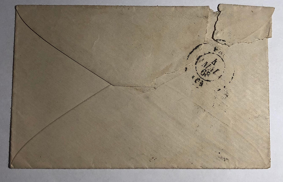 Miniature : Lettre affranchie à 40c en Gros Chiffres 1283 sur paire n°29a