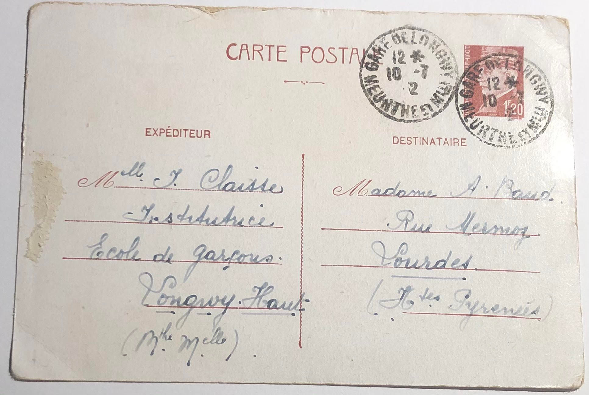 Carte postale avec entier postal 515-CP1