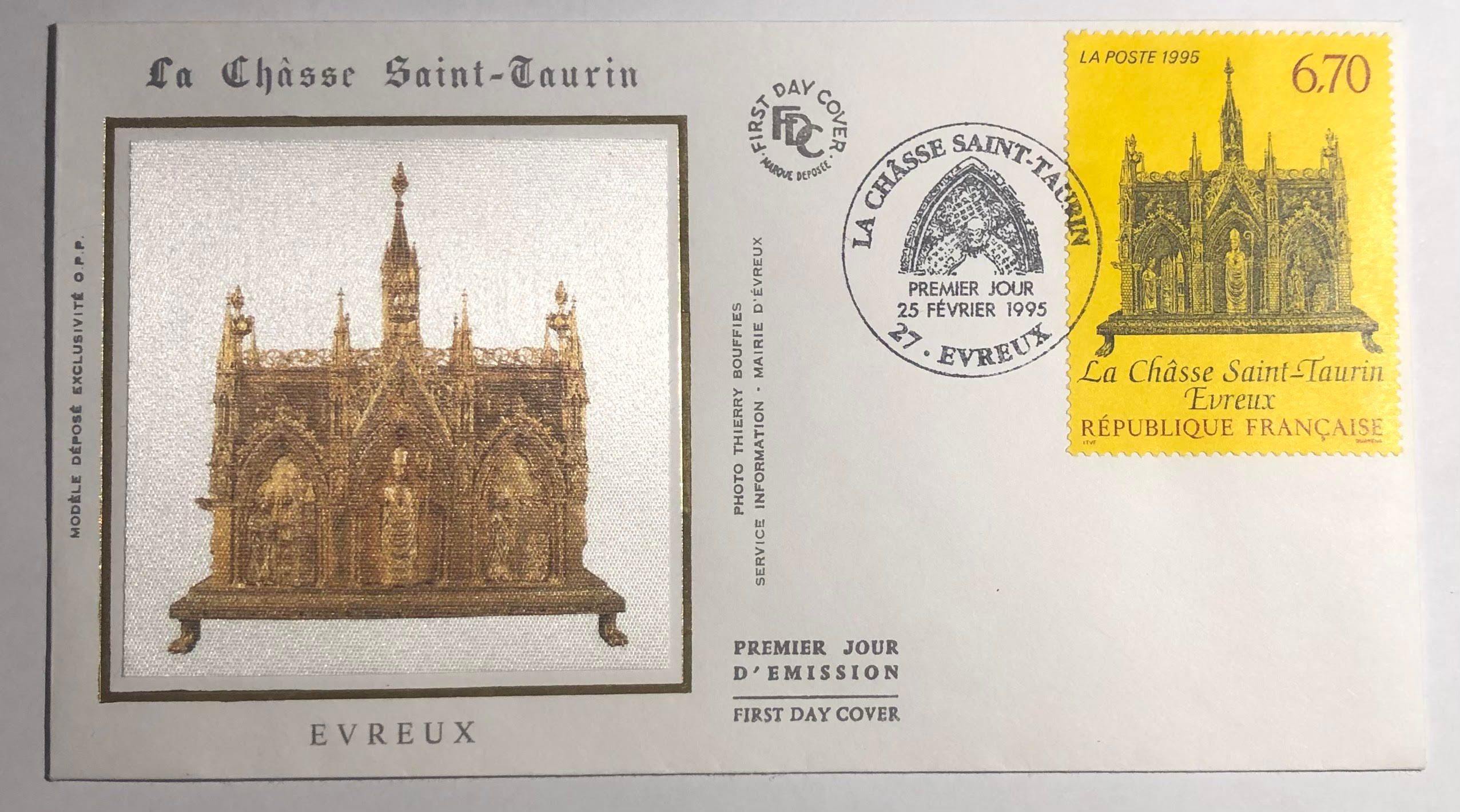 Enveloppe Premier jour d’émission à l’effigie de la Châsse St Taurin