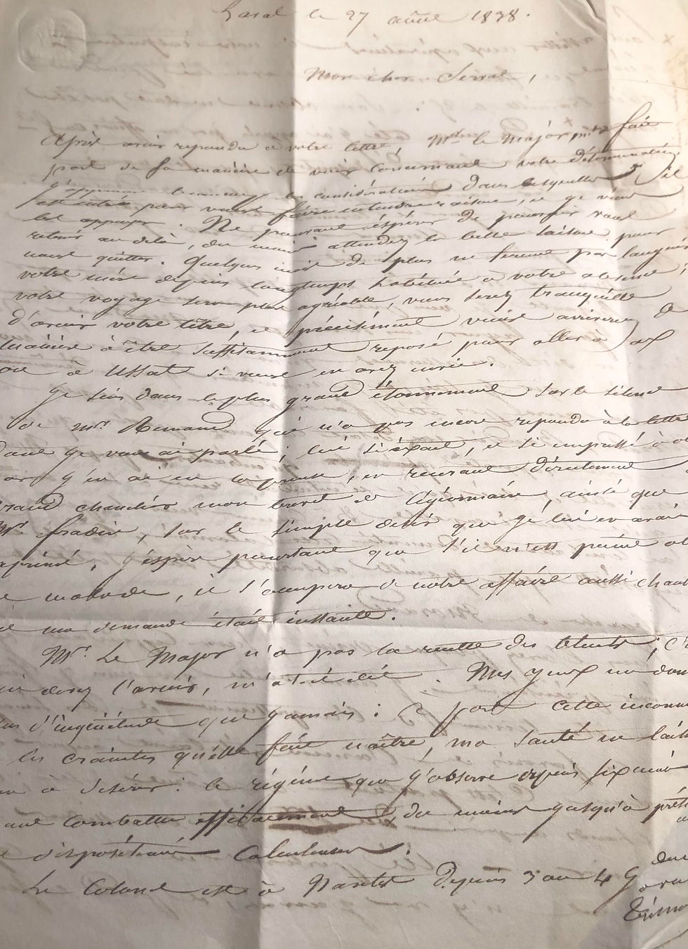 Miniature : Marque postale avec cachets de 1838