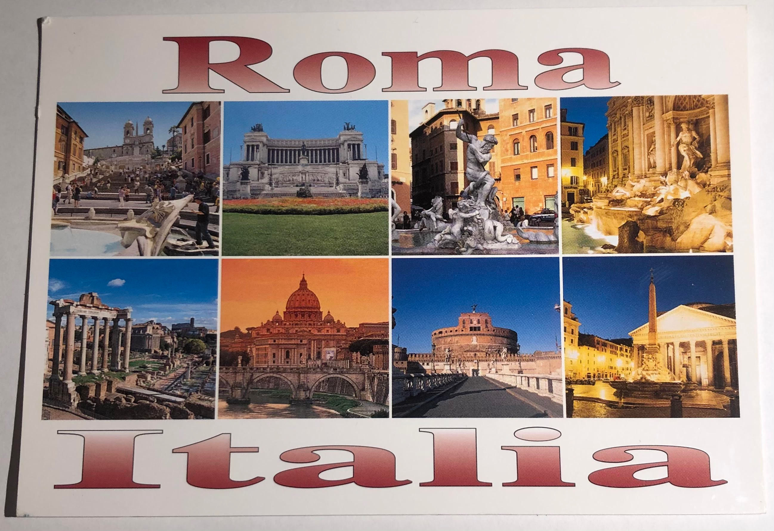 Carte postale italienne vierge de Rome - Monuments de Rome