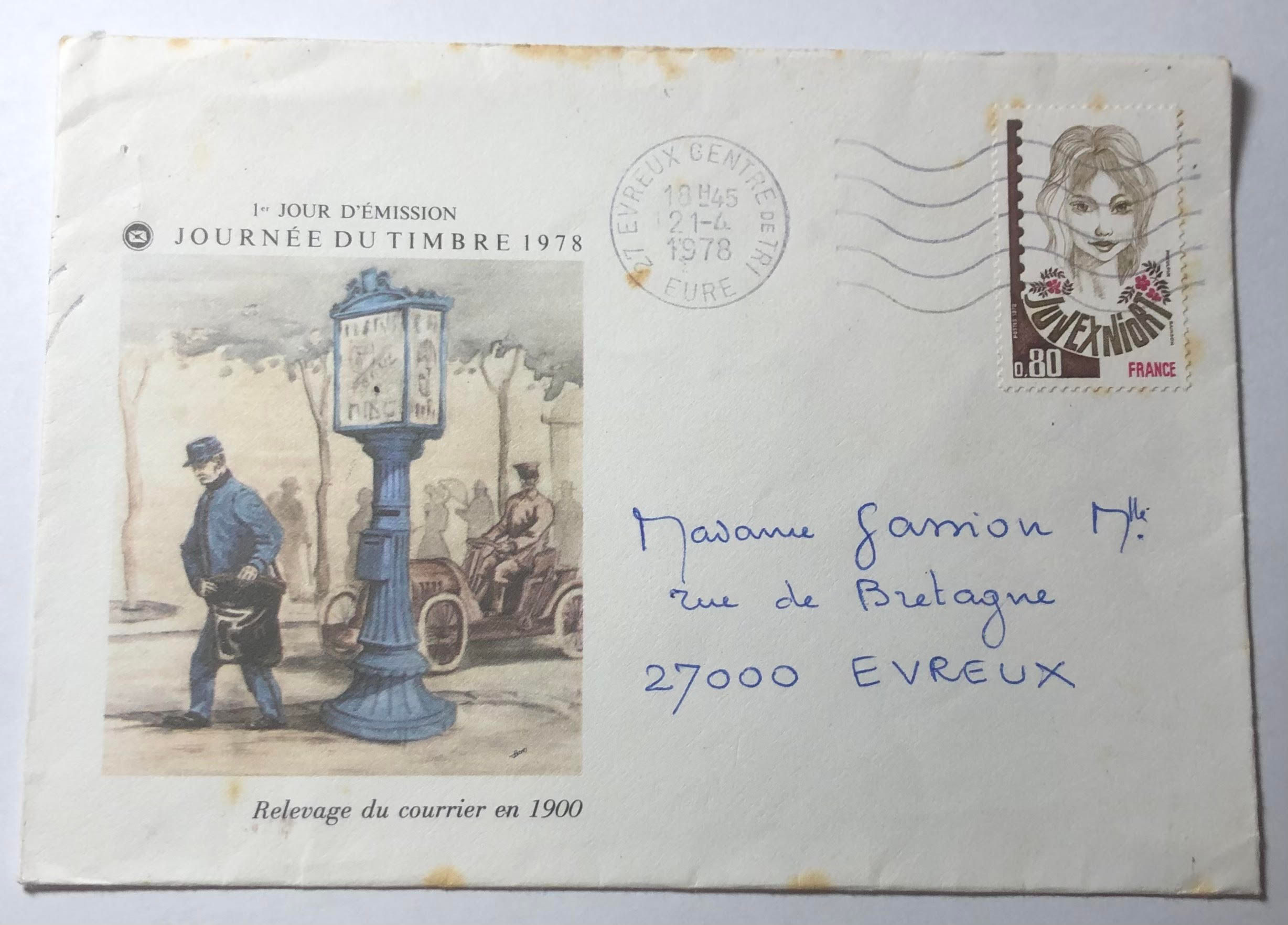 Lettre affranchie à 80c – Journée du Timbre 1978