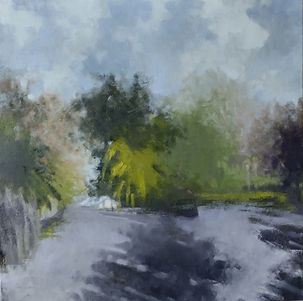 נועה ארבל_החצר של רותי_ציור שמן