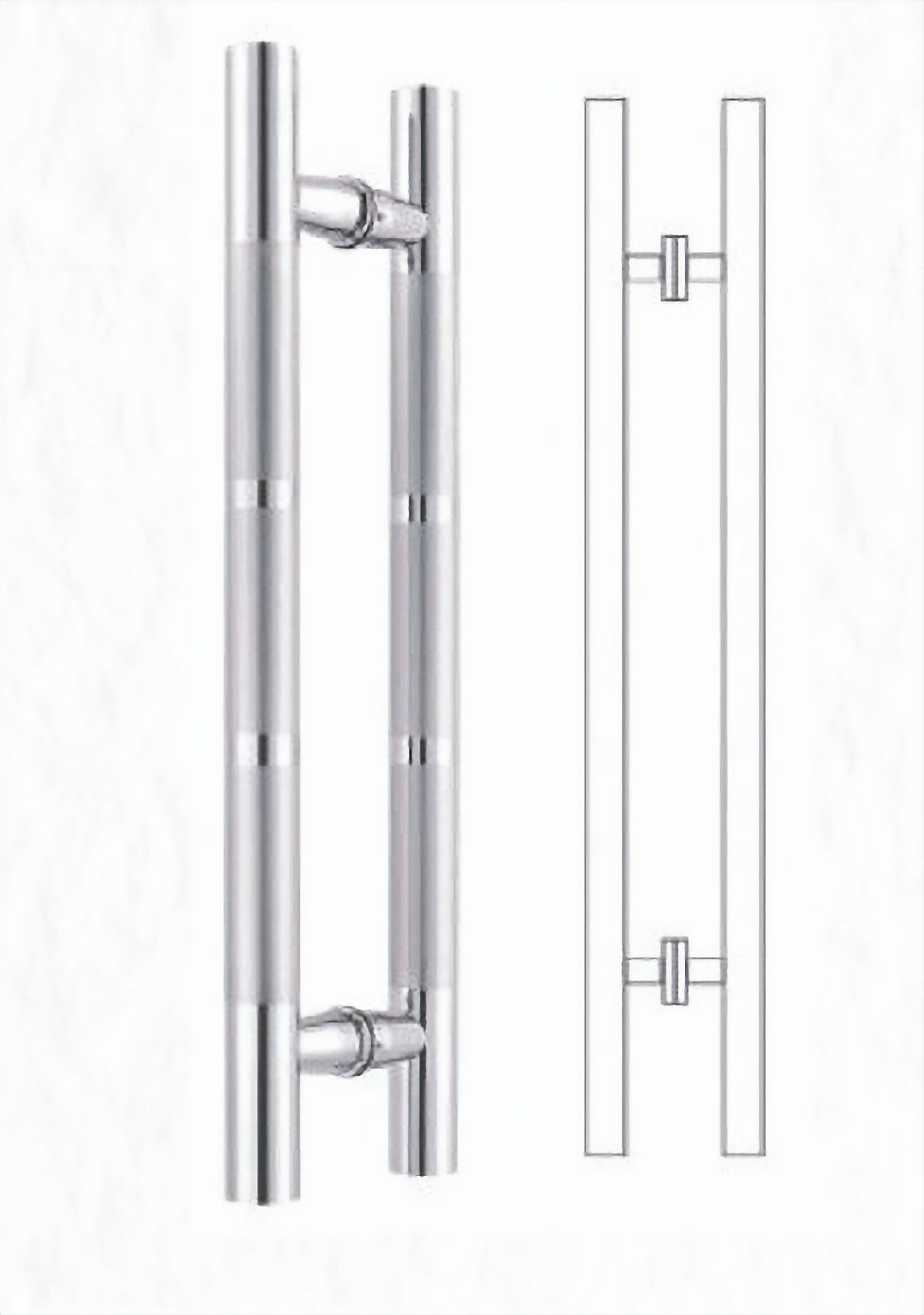 يد ديكور مستقيم طول 100سم ثقب 70سم قطر 38ملم