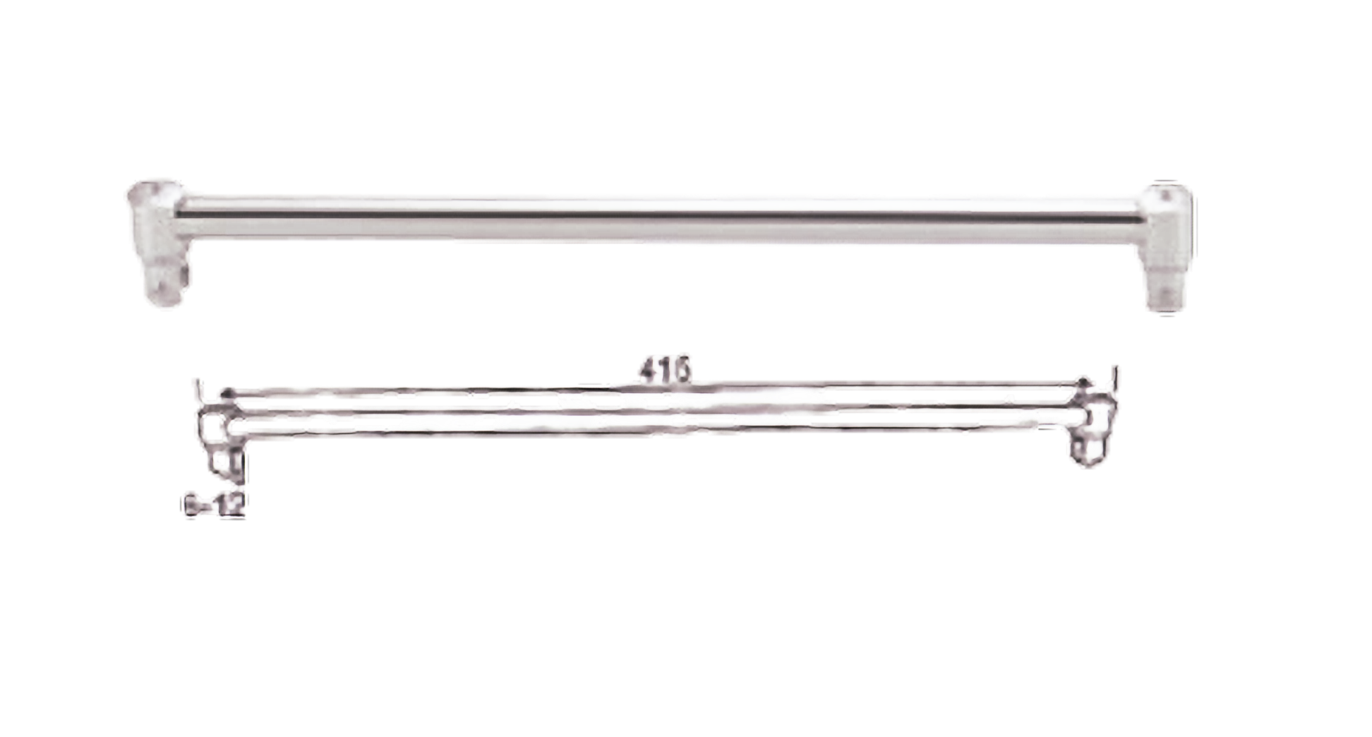 جسر شاور تثبيت 16ملم زجاج/زجاج