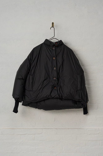 HYKE NYLON COLLARLESS BIG JACKET（HYKE - HYKE NYLON OXFORD