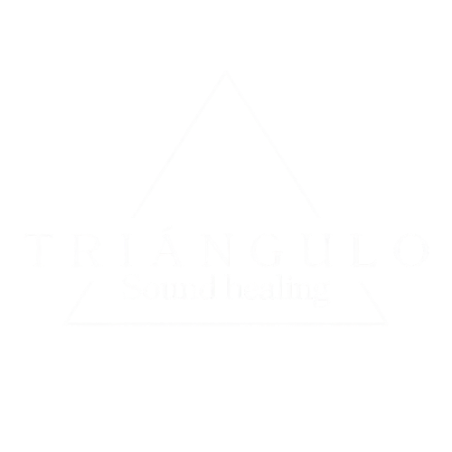 Logo triangulo sound healing blanco