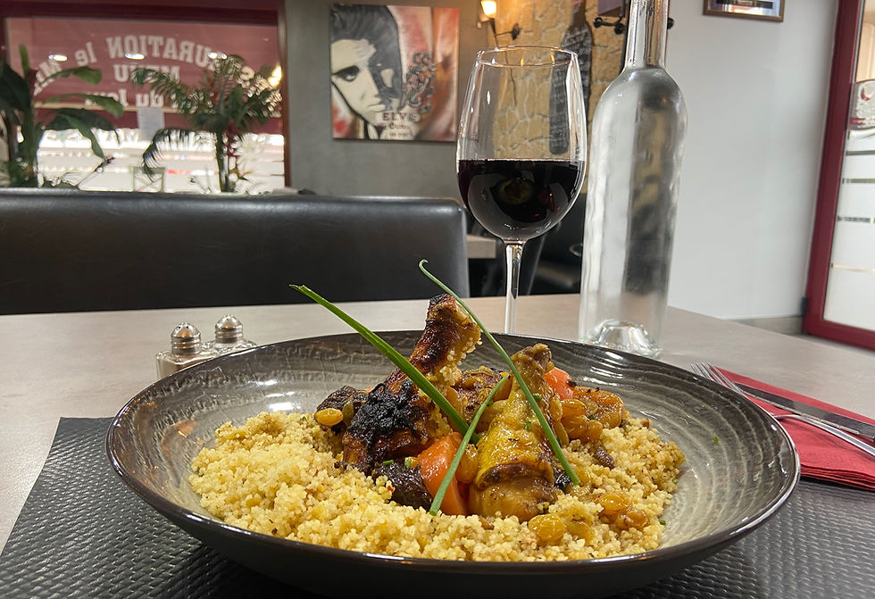 Plat du jour Tajine au poulet.
