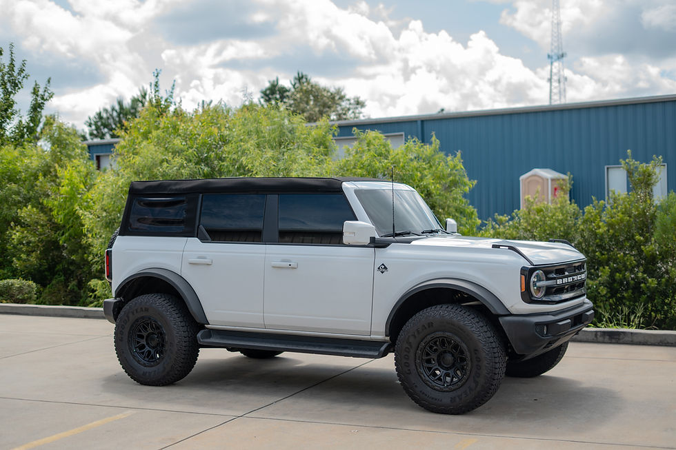 Ford bronco receiving full body paint protection film in conway sc by shade pro window tinting and paint protection film