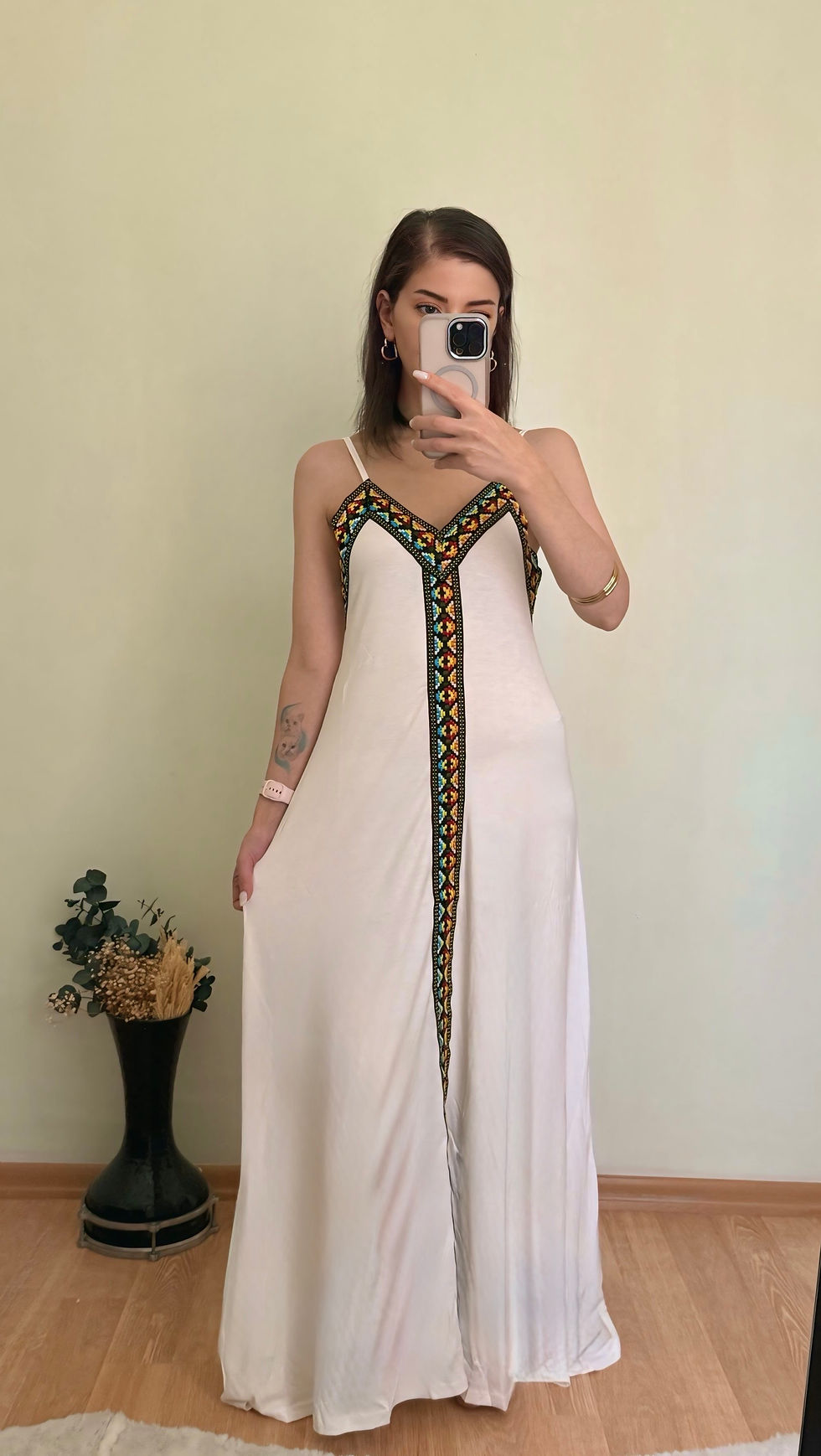 Etnik Şeritli Kleopatra Elbise