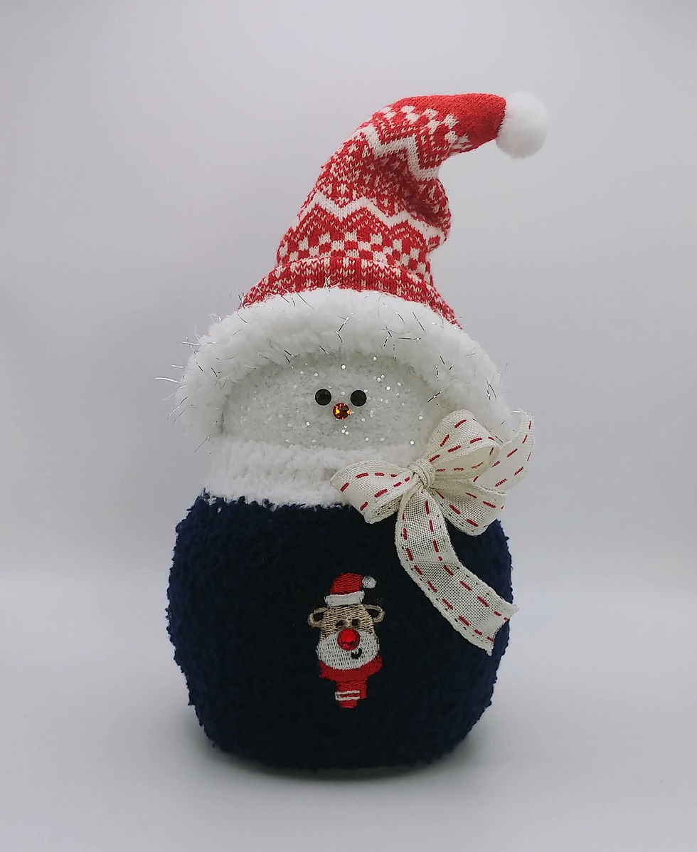 Rudolph's Stable Hand is a 3d printed, handcrafted snowman, full of Snow Elfyz Flair!