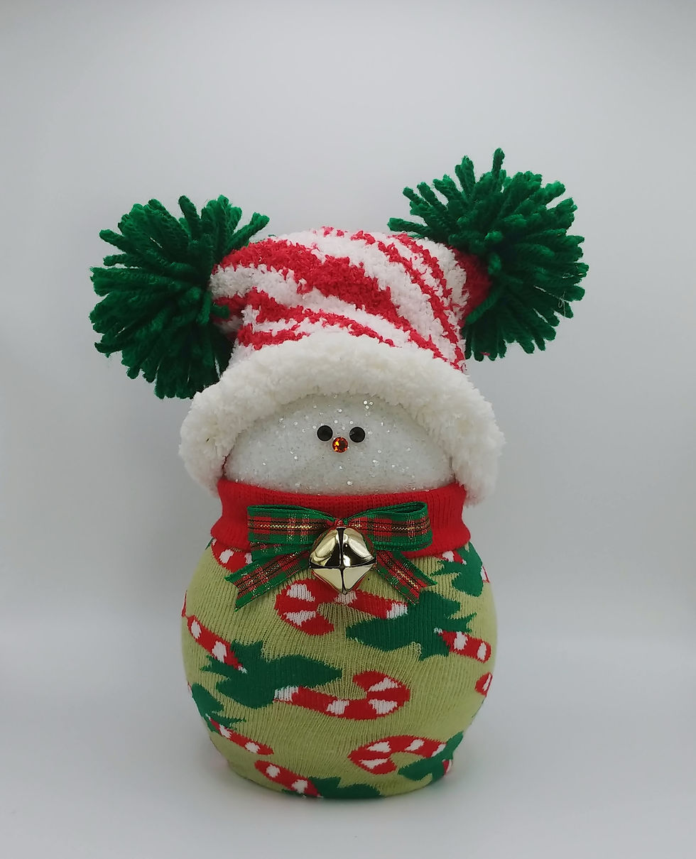 3D printed and hand-crafted snowman design for the 2022 Collection at Snow Elfyz.