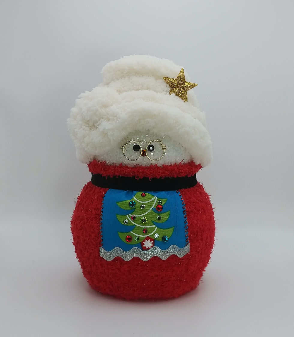 Snow Elfyz version of Mrs. Claus.  3D printed, and hand-crafted elegance.