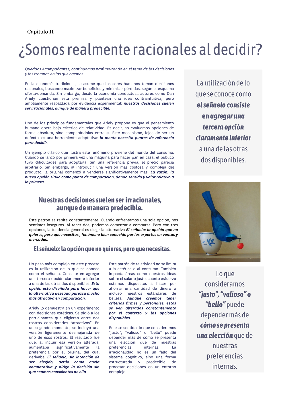 Mis reflexiones sobre el libro:Irracionalidad Predecible Dan Ariely