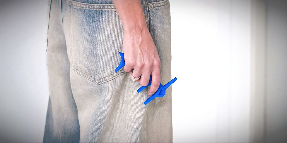 Spikey tool held in hand