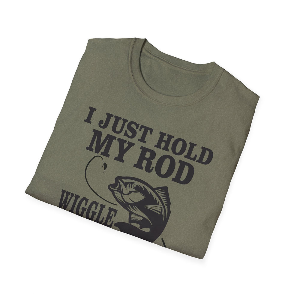 Thumbnail: Fishing T-Shirt  "I Just Hold My Rod, Wiggle My Worm and Bam She's On It" 