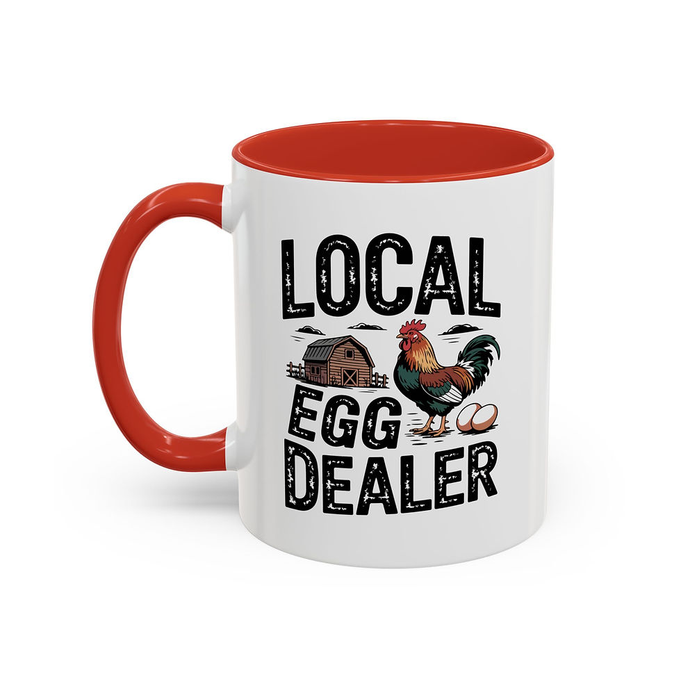 Thumbnail: Local Egg Dealer Coffee Mug - Farmhouse Mug, Rustic Kitchen Decor, Egg Lovers
