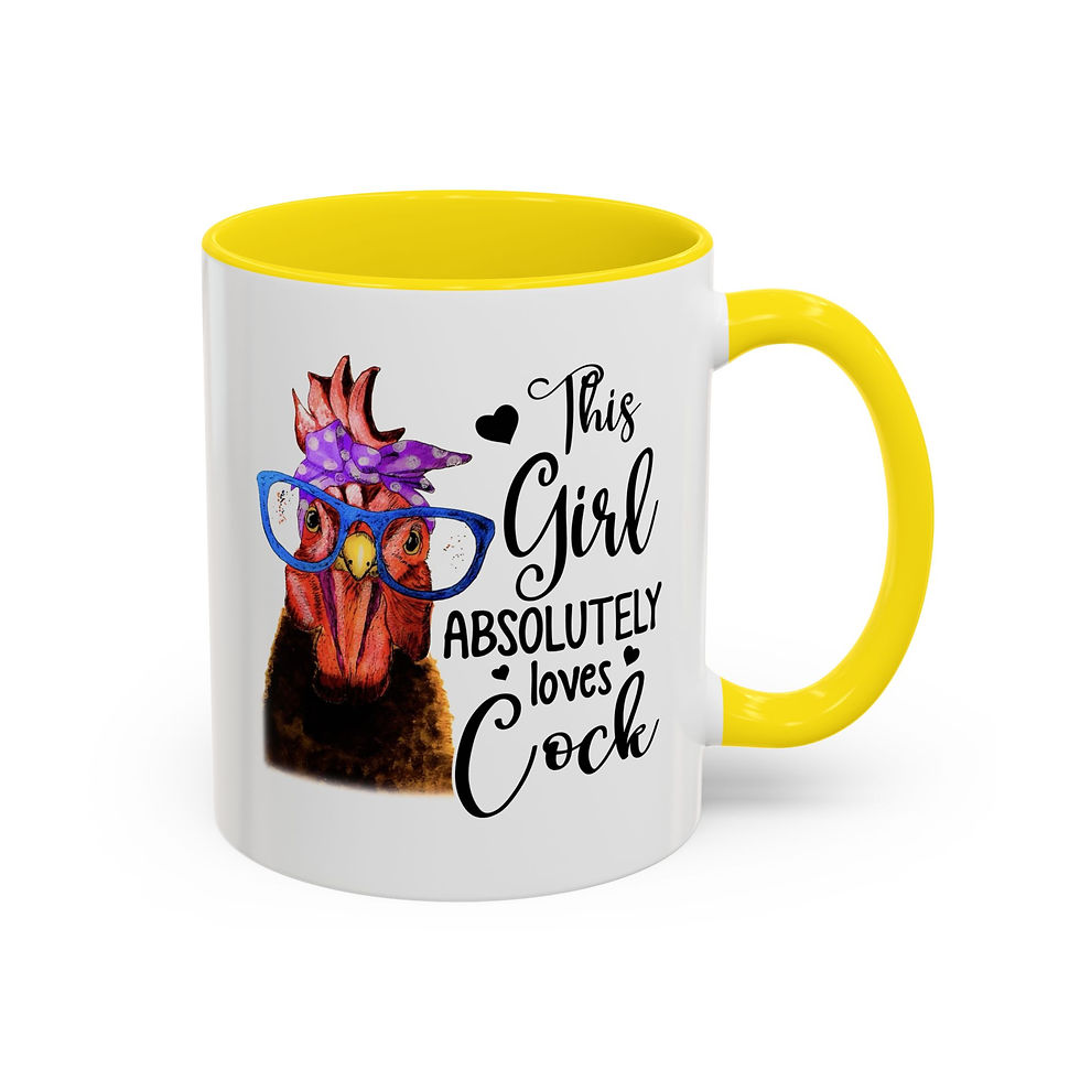 Thumbnail: Funny Chicken Lover Coffee Mug - This Girl Absolutely Loves Cock! 