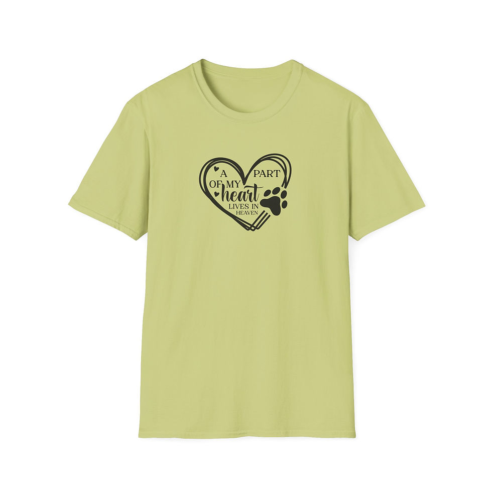 Thumbnail: Dog Lover Heart T-Shirt — "A Part of My Heart Lives in" Paw Print Tee
