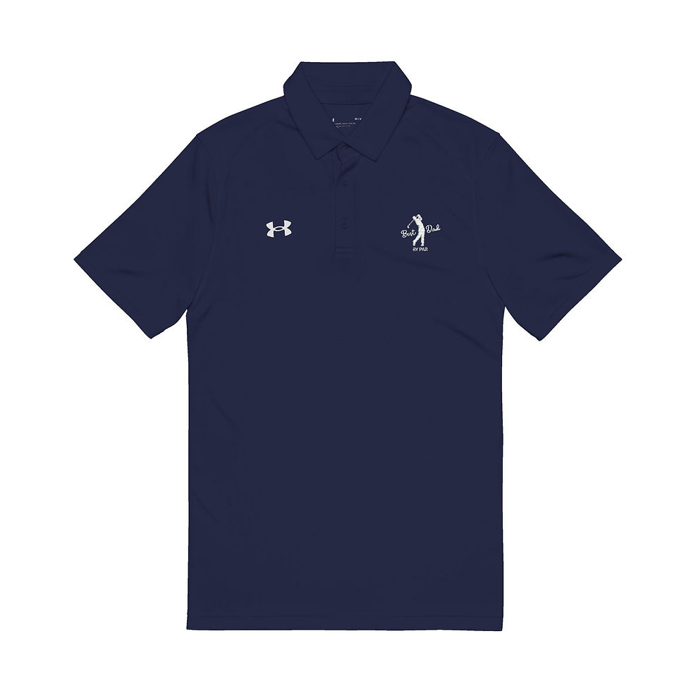 Thumbnail: Embroidered Black Performance Polo Shirt — Men's Under Armour®  Best Dad By Par