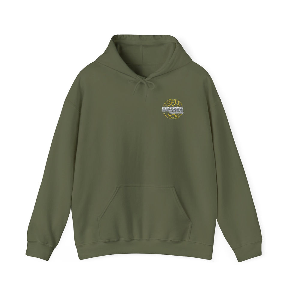 Thumbnail: Hoodie — BESSER Globe Logo Pullover (Trusted Since 1994)