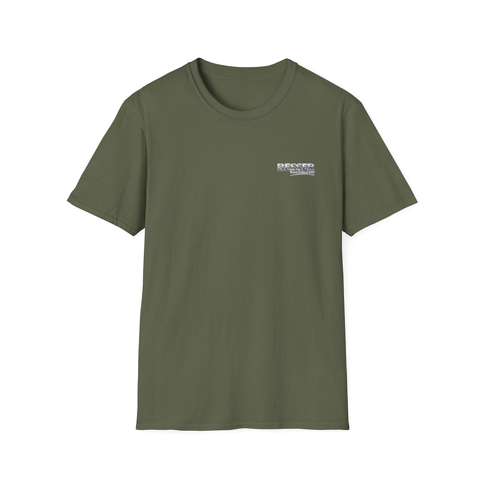 Thumbnail: Besser Retro Chrome Logo T-Shirt — Vintage Metallic Graphic Tee