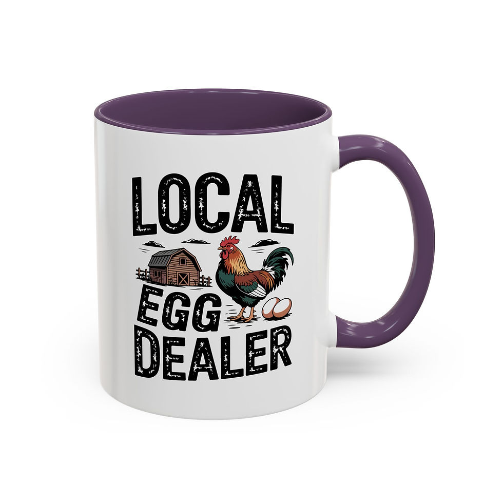 Thumbnail: Local Egg Dealer Coffee Mug - Farmhouse Mug, Rustic Kitchen Decor, Egg Lovers