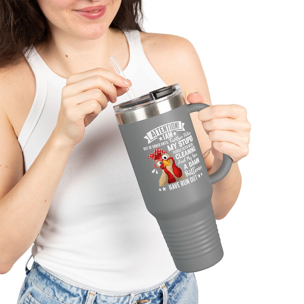 Thumbnail: Funny Insulated Travel Mug for Coffee Lovers, Large 40oz Mug,  Travel Cup, 