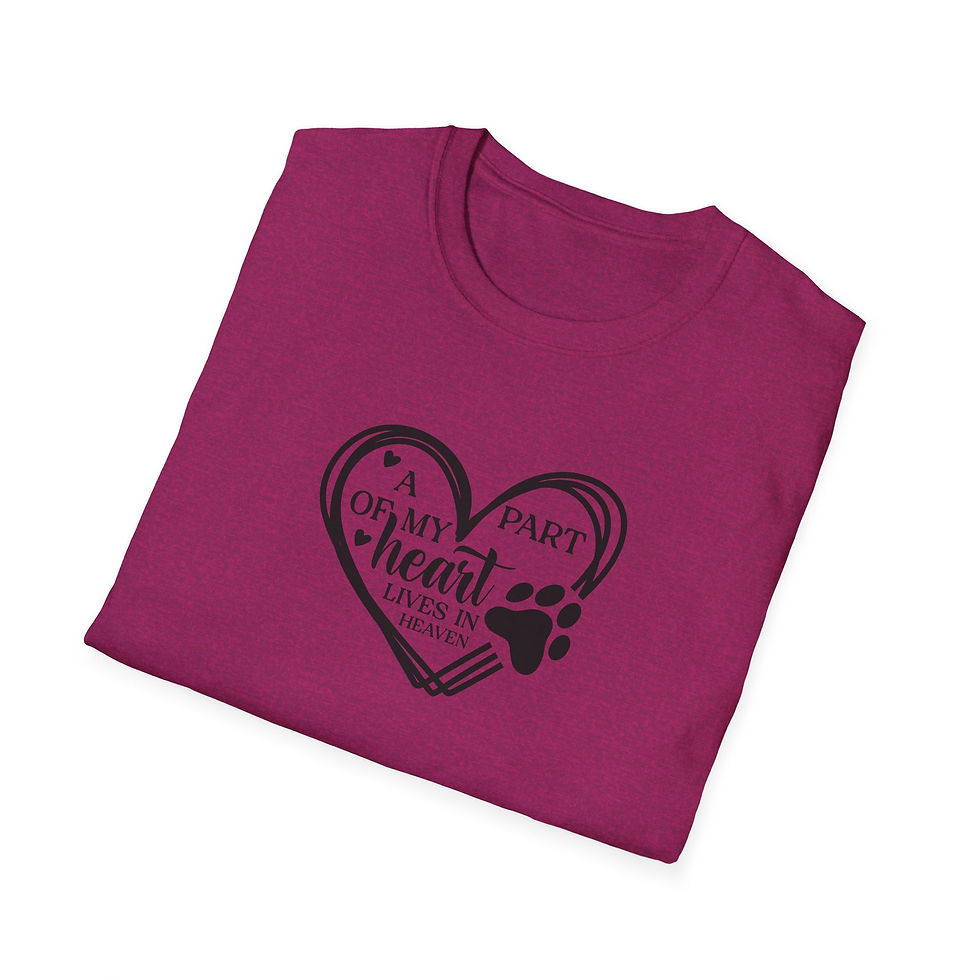 Thumbnail: Dog Lover Heart T-Shirt — "A Part of My Heart Lives in" Paw Print Tee