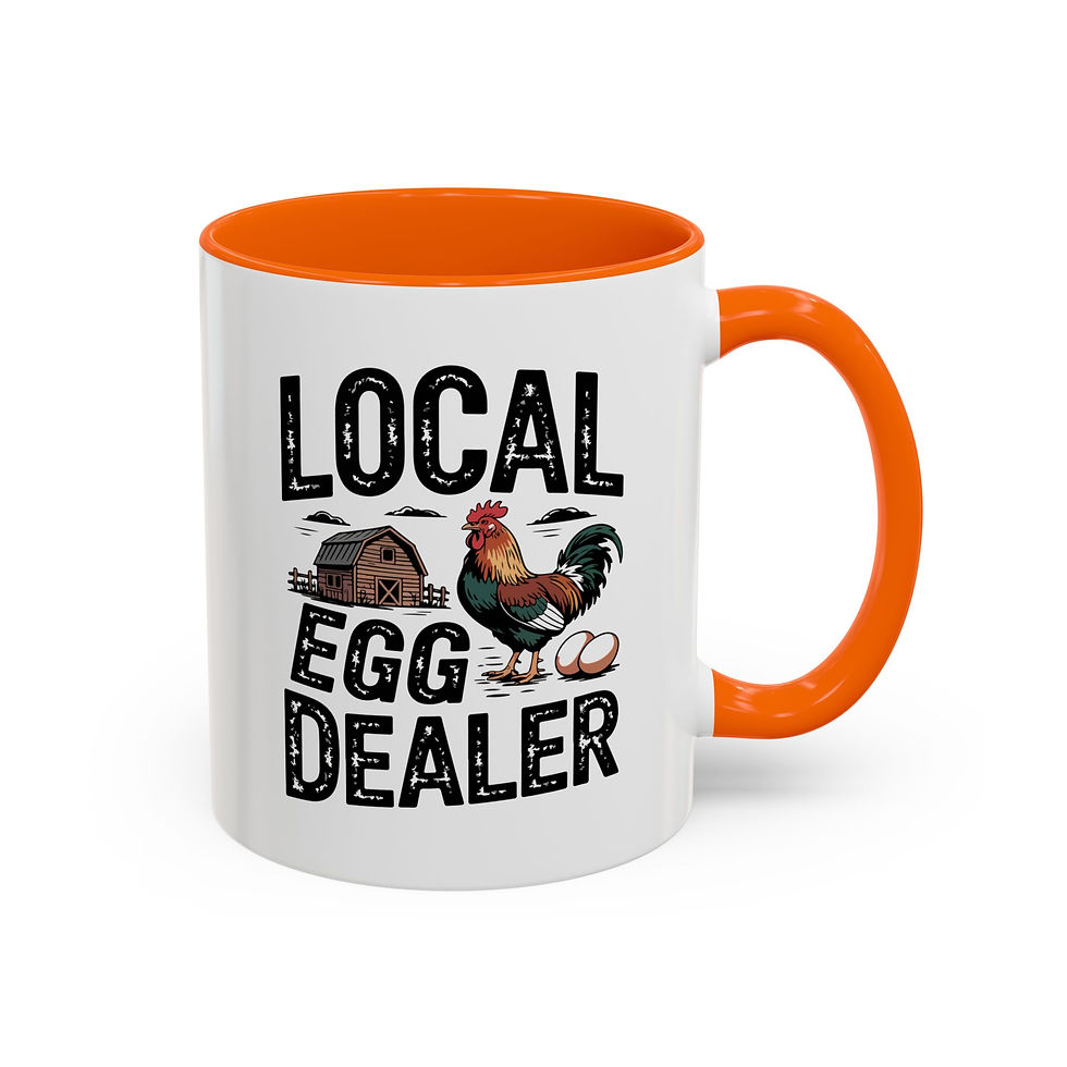 Thumbnail: Local Egg Dealer Coffee Mug - Farmhouse Mug, Rustic Kitchen Decor, Egg Lovers