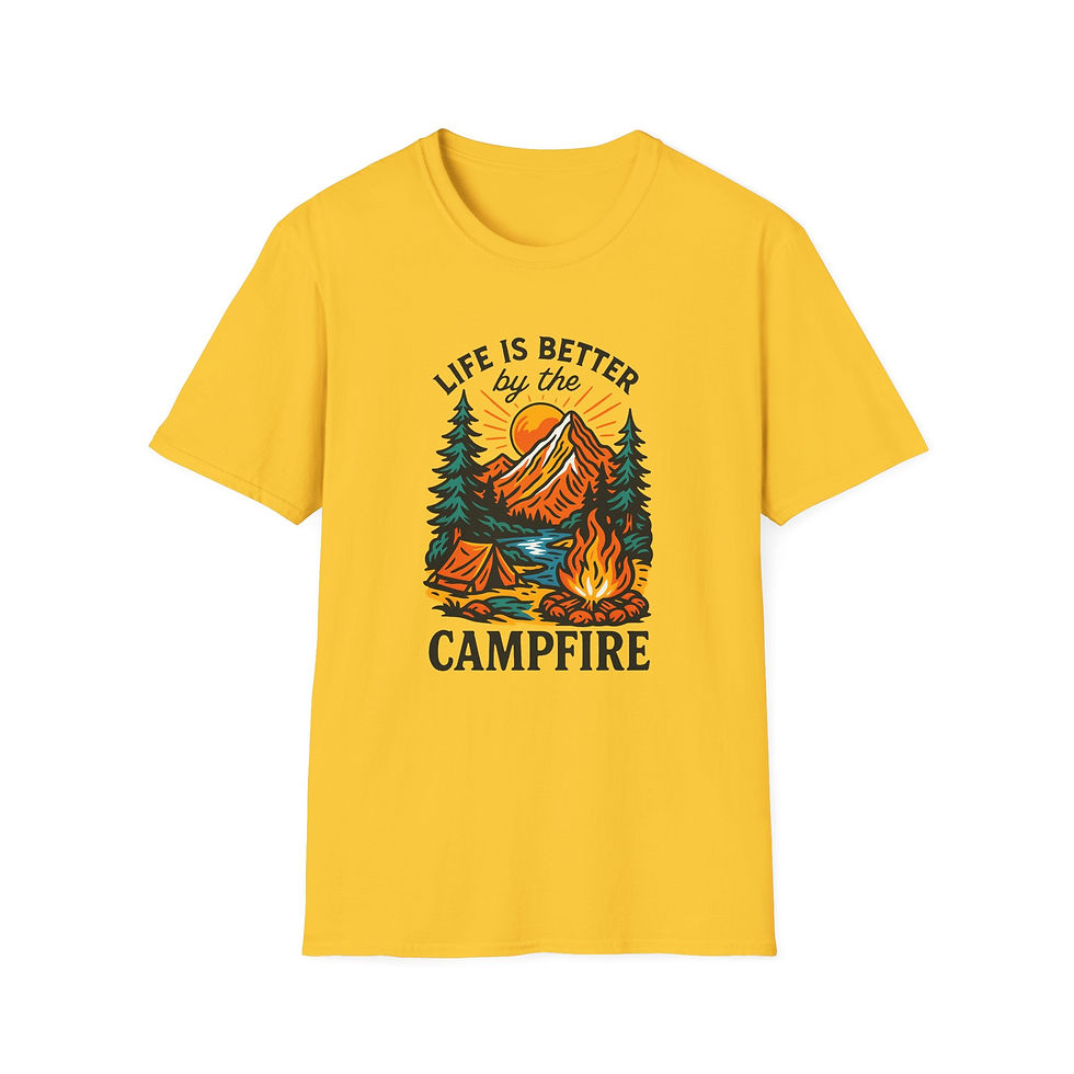 Thumbnail: Campfire T-Shirt — "Life Is Better by the Campfire" Outdoor Camping Tee