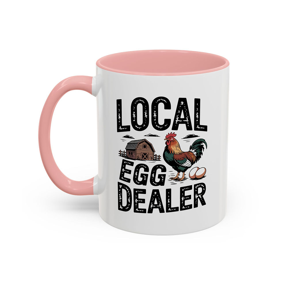 Thumbnail: Local Egg Dealer Coffee Mug - Farmhouse Mug, Rustic Kitchen Decor, Egg Lovers