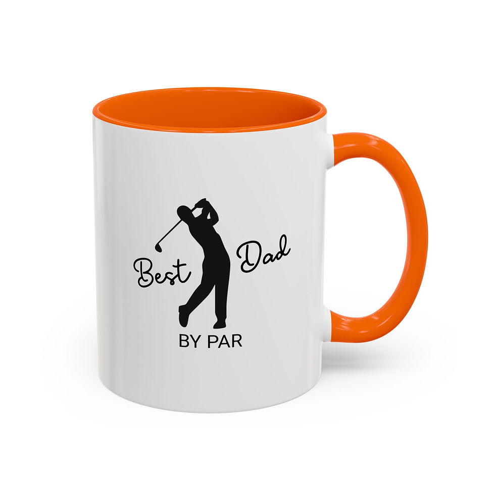 Thumbnail: Golf Dad Coffee Mug - "Best Dad By Par" Accent Mug (11/15oz)