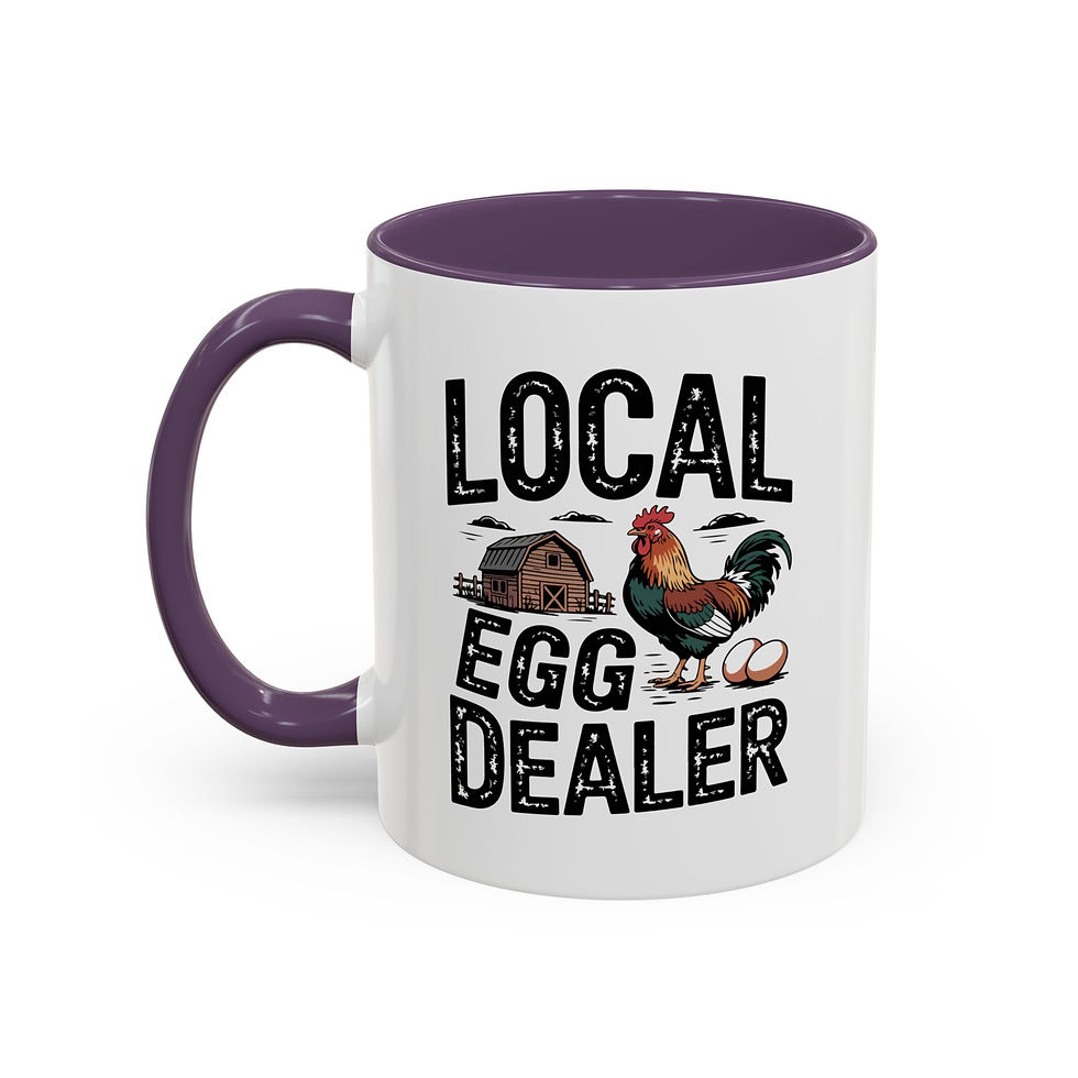 Thumbnail: Local Egg Dealer Coffee Mug - Farmhouse Mug, Rustic Kitchen Decor, Egg Lovers