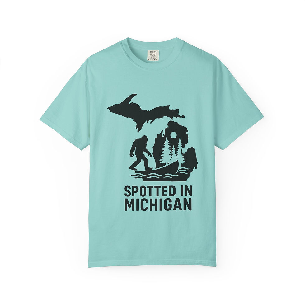 Thumbnail: Michigan Bigfoot T-Shirt — "Spotted in Michigan" Sasquatch Graphic Tee