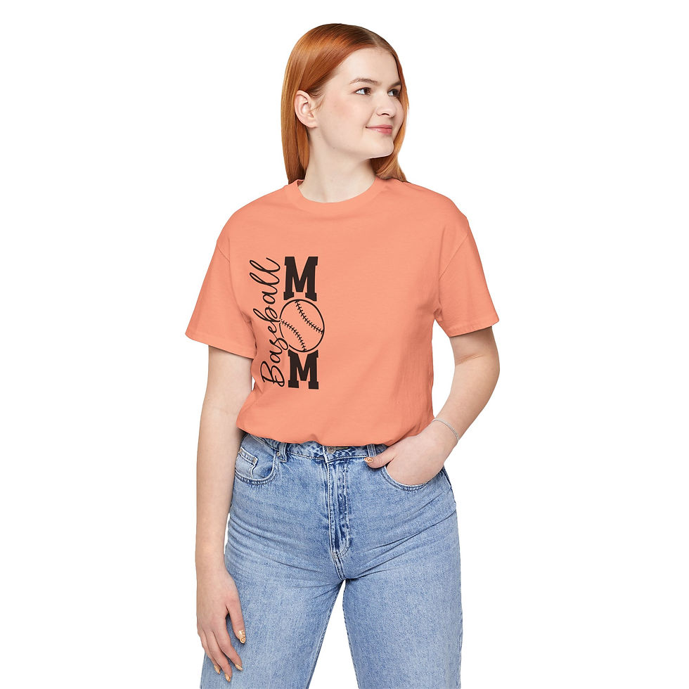 Thumbnail: Baseball Mom T-Shirt — Vertical Script Baseball Graphic Tee