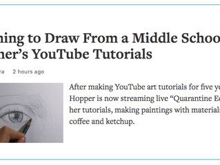 Learning to Draw from a Middle School Art Teacher's YouTube Tutorials