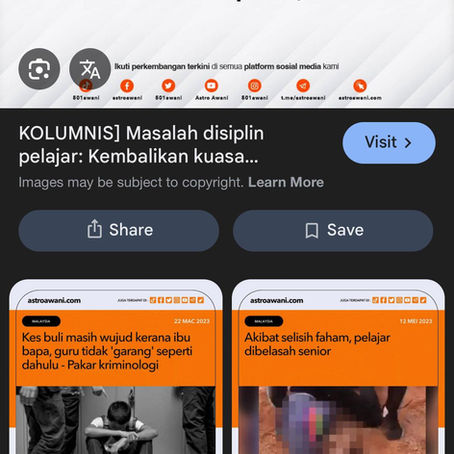 BANYAK LAGI MASALAH BESAR DEKAT SEKOLAH KEBANGSAAN. KENAPA KITA SIBUK NAK BUAT PERUBAHAN LAIN?