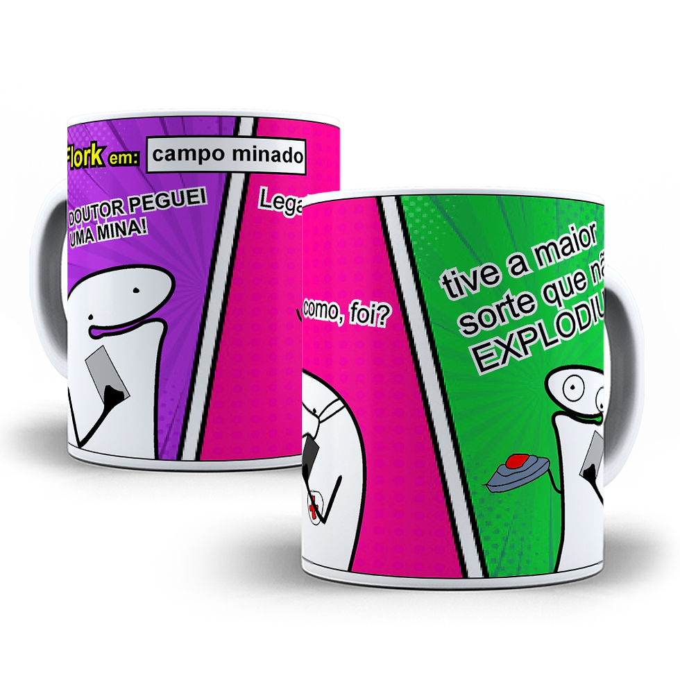 Miniatura: - Canecas Porcelana Flork Meme Modelos (16 ao 30)